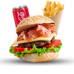 Bacon Burger Meal  1/4 Lb 