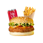 Chicken Burger Meal  1/4 Lb 
